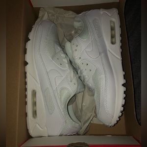 Men’s Nike Air Max 90 White/White size 9.5. New condition with box.